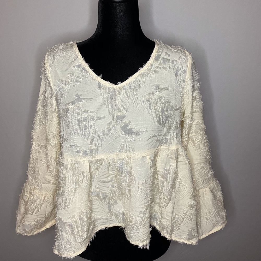 FINAL MARK-DOWN Cream High Low Top - Picture 4 of 6